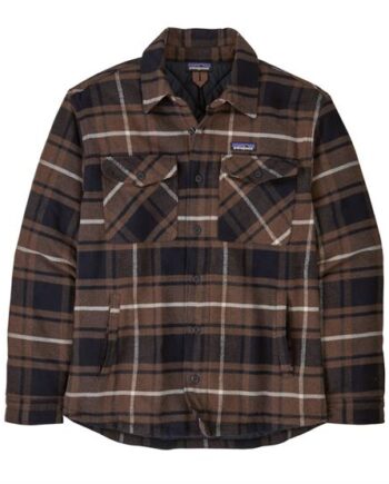 Pataginia Mens Insulated Fjord Flannel Shirt Outdoor Molasses Brown - Patagonia Shirt  - 196924406216
