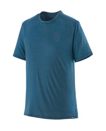 Patagonia Mens Cap Cool Merino Graphic Shirt Wavyblue - Patagonia Shirt  - 195699393004