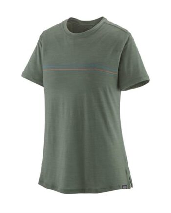Grøn Patagonia Womens Cap Cool Merino Blend Shirt Hemlock Green - Patagonia Shirt  - 195699192072