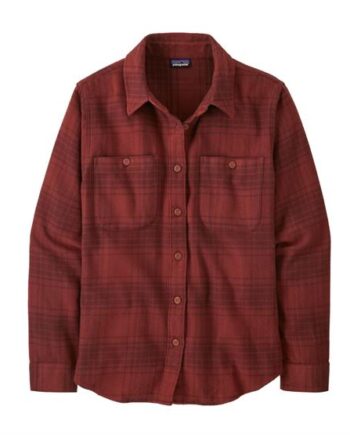 Patagonia Womens Fjord Flannel Shirt Cascade Oxide Red - Patagonia Shirt  - 196924774308