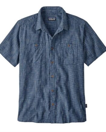 Patagonia Mens Back Step Shirt Trails Stone Blue - Patagonia Shirt  - 191743857218