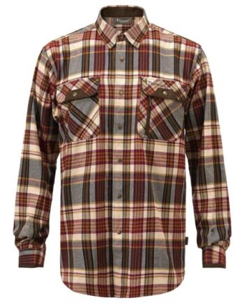 Pinewood Prestwick Exclusive Shirt Mens Bordeaux Beige - Pinewood Shirt  - 7331090427099