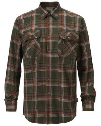 Grøn Pinewood Prestwick Exclusive Shirt Mens Green Burned Orange - Pinewood Shirt  - 7331090426979