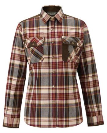 Pinewood Prestwick Exclusive Shirt Womens Bordeaux Beige - Pinewood Shirt  - 7331090427532