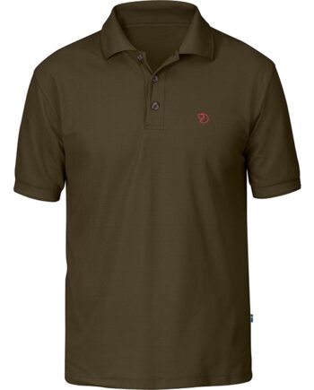 Grøn Fjallraven Crowley Pique Shirt Dark Olive Shirt Polo Shirt - Fjällräven Shirt  - 7392158965182