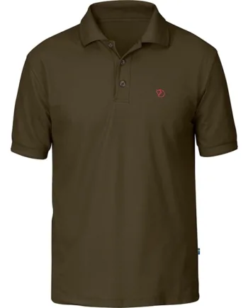 Grøn Fjallraven Crowley Pique Shirt Dark Olive 2xl Shirt Polo Shirt - Fjällräven Shirt  - 7392158965731