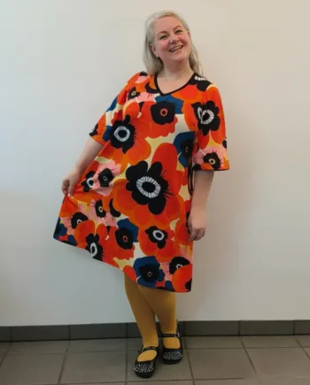 Rød Plus Size Kjole Tulla Giant Poppy - Amamiko Jeans