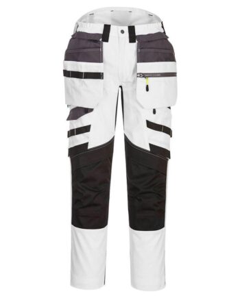 Hvid Portwest Dx4 Bukser Med Aftagelige Hængelommer Dx440 Grå Bukser Portwest Underdele - Portwest Jeans  - 5036108366194