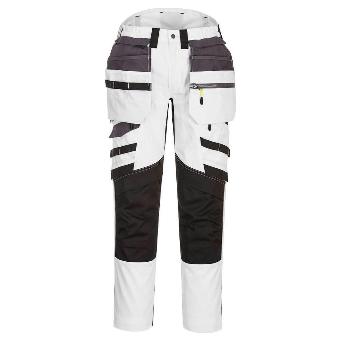 Hvid Portwest Dx4 Bukser Med Aftagelige Hængelommer Dx440 Grå Bukser Portwest Underdele - Portwest Jeans - 5036108366194