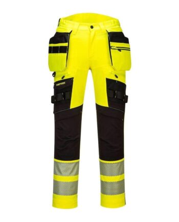 Sort Portwest Dx4 Vis Bukser Med Aftagelige Hængelommer Dx442 Gul Bukser Portwest Underdele - Portwest Jeans  - 5036108336838