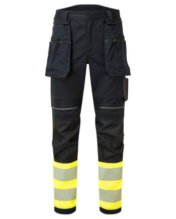 Sort Portwest Fr416 Pw3 Vis Klasse Hængelomme Bukser Gul Bukser Iso 20471 Klasse Portwest - Portwest Jeans  - 5036108418923
