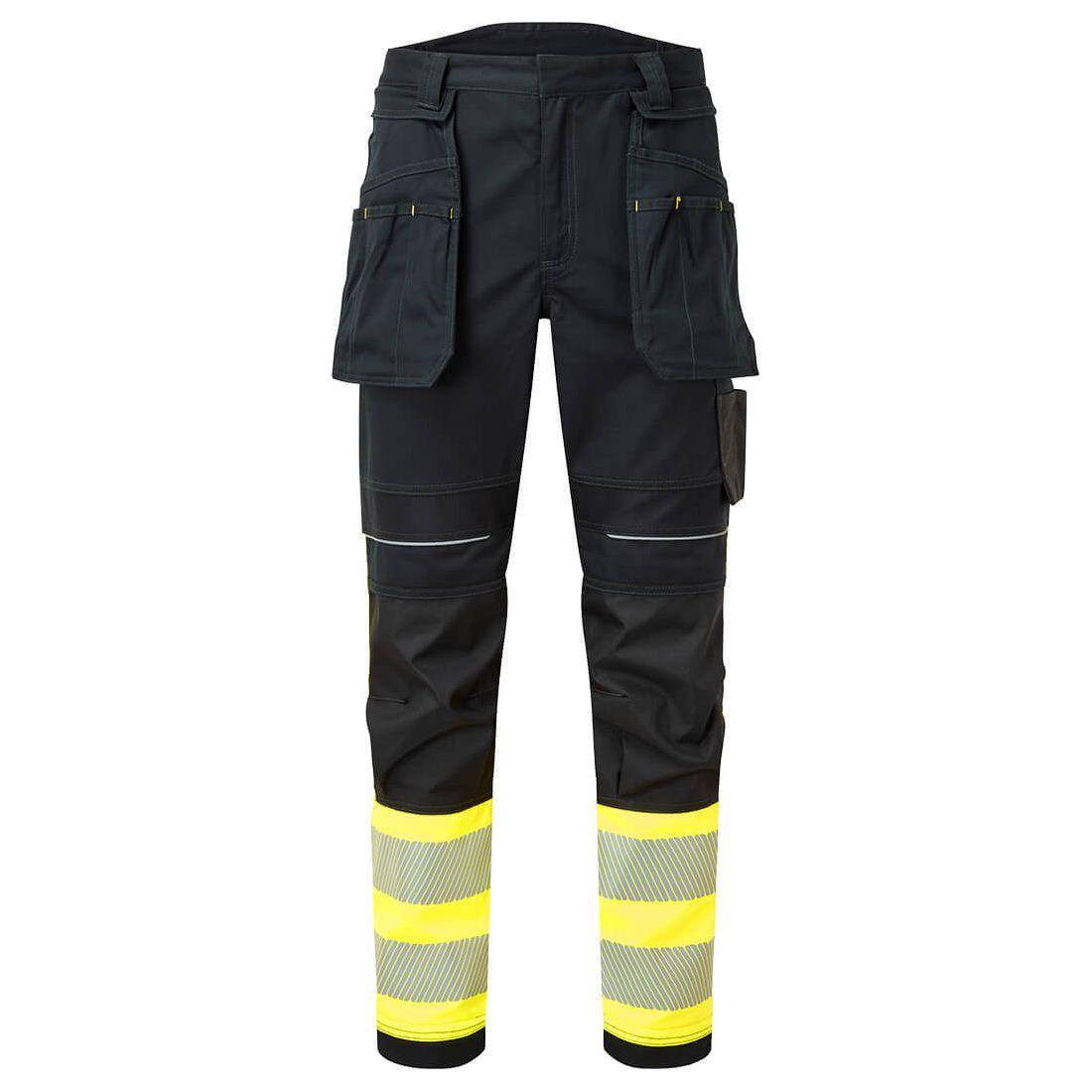 Sort Portwest Fr416 Pw3 Vis Klasse Hængelomme Bukser Gul Bukser Iso 20471 Klasse Portwest - Portwest Jeans  - 5036108418923