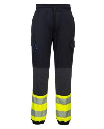 Portwest Kx3 Vis Flexi Bukser Kx341 Sort Gul Bukser Portwest Underdele - Portwest Jeans  - 5036108319053