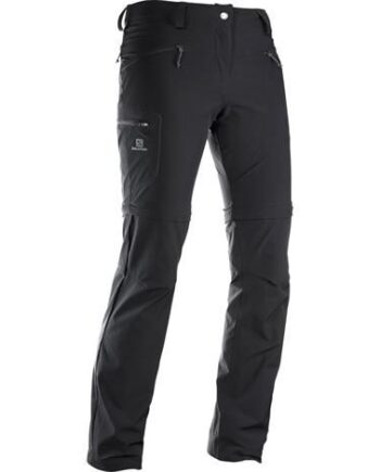 Sort Salomon Wayfarer Straight Zip Pant Womens Black - Salomon Jeans  - 889645223599