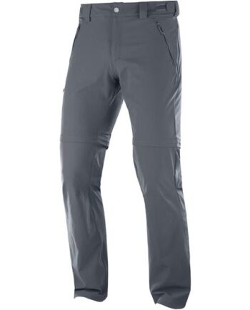 Salomon Wayfarer Straight Zip Pant Mens Grey - Salomon Jeans  - 0193128173296