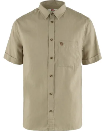 Beige Fjallraven Vik Travel Shirt Herre Mænd Sand Stone Skjorter - Fjällräven Shirt  - 7323450686956