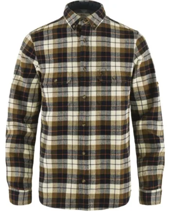 Hvid Fjallraven Singi Heavy Flannel Shirt Herre Mænd Chalk White Dark Navy 2xl Skjorter - Fjällräven Shirt  - 7323451062520