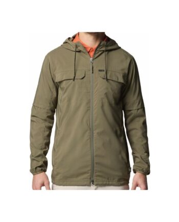 Grøn Columbia Skien Valley Hooded Shirt Stone Green - Columbia Shirt