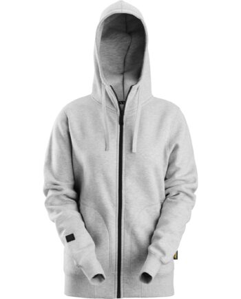 Snickers Allroundwork Dame Hættetrøje Med Lynlås 2897 Lys Gråmaleret Sweatee Shirt Hættetrøje Snickers - Snickers Shirt  - 7332515544452