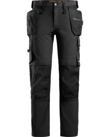 Sort Snickers Buks Stretch Med Hylsterlommer 6271 Bukser Arbejdsbukser Discount - Snickers Jeans  - 7332515355713