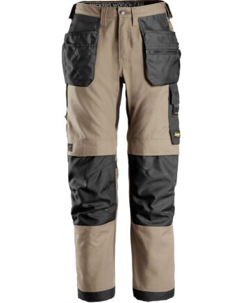 Sort Snickers Bukser Canvas Med Hylsterlommer Khaki 6224 Khaki Bukser Arbejdstøj Cordura - Snickers Jeans  - 7332515427458