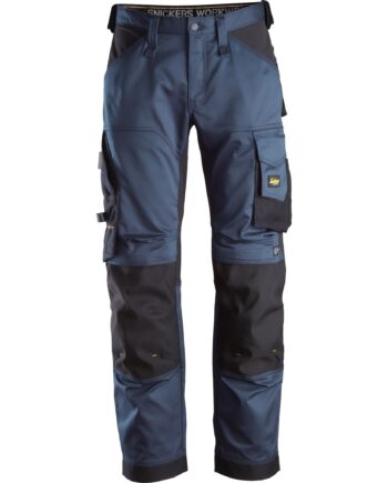 Sort Snickers Bukser Stretch Lose Fit Navy 6351 Navy Bukser Arbejdsbukser Cordura - Snickers Jeans  - 7332515323484