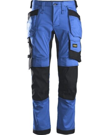 Sort Snickers Bukser Stretch Med Hylsterlommer Blå 6241 Blå Bukser Arbejdsbukser Cordura - Snickers Jeans  - 7332515268495