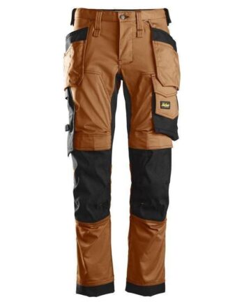 Sort Snickers Bukser Stretch Med Hylsterlommer Brun 6241 Brun Bukser Cordura 14404 - Snickers Jeans  - 7332515296610