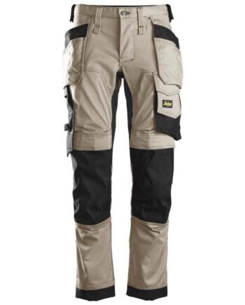 Sort Snickers Bukser Stretch Med Hylsterlommer Khaki 6241 Khaki Bukser Arbejdsbukser Cordura - Snickers Jeans  - 7332515296818
