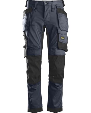 Sort Snickers Bukser Stretch Med Hylsterlommer Navy 6241 Navy Bukser Arbejdsbukser Cordura - Snickers Jeans  - 7332515279781