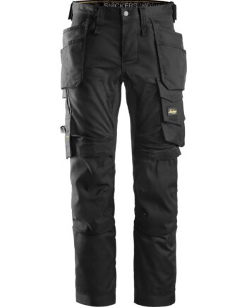 Sort Snickers Bukser Stretch Med Hylsterlommer 6241 Bukser Arbejdsbukser Cordura - Snickers Jeans  - 7332515266972
