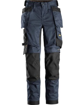Sort Snickers Damebukser Stretch Med Hylsterlommer 6247 Navy Bukser Bukser Dame - Snickers Jeans  - 7332515546715