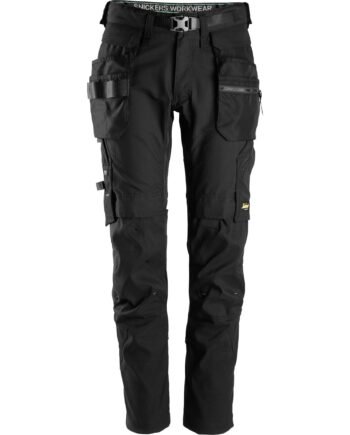 Sort Snickers Flexiwork Bukser Aft Hylsterlomme 6972 Bukser Arbejdsbukser Cordura - Snickers Jeans  - 7332515397195