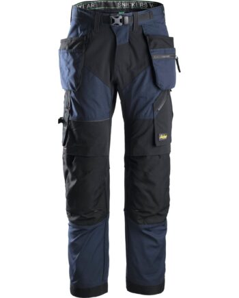 Sort Snickers Flexiwork Bukser Med Hylsterlommer 6902 Navy Bukser Bukser Discount - Snickers Jeans  - 7332515211132