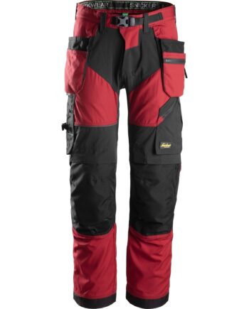 Sort Snickers Flexiwork Bukser Med Hylsterlommer Chilirød 6902 Chilirød Bukser Bukser Discount - Snickers Jeans  - 7332515173478