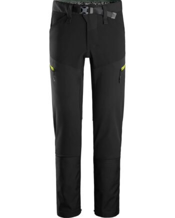 Snickers Bukser Stretch Knælom 6948 Sort Neongul Bukser Arbejdsbukser Cordura - Snickers Jeans  - 7332515590428