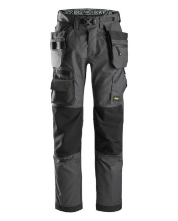 Sort Snickers Gulvlæggerbukser Med Hylsterlommer 6923 Koksgrå Bukser Arbejdsbukser Cordura - Snickers Jeans  - 7332515259493