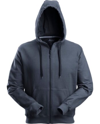 Snickers Hættetrøje Med Lynlås 2801 Navy Sweatee Shirt Fjernlager Hætte - Snickers Shirt  - 7332515031303