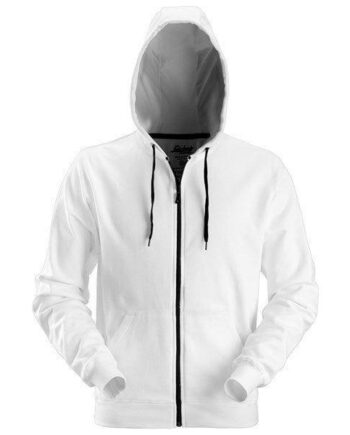 Hvid Snickers Hættetrøje Med Lynlås 2801 Sweatee Shirt Fjernlager Hætte - Snickers Shirt  - 7332515031099