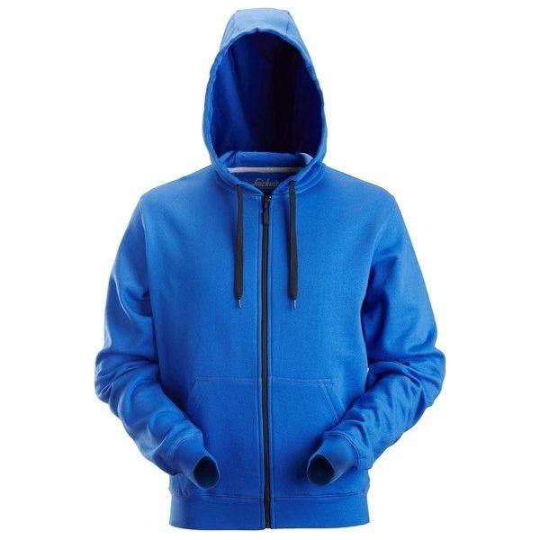 Snickers Hættetrøje Med Lynlås 2801 Blå Sweatee Shirt Fjernlager Hætte - Snickers Shirt - 7332515324221