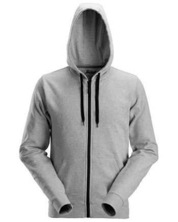 Snickers Hættetrøje Med Lynlås 2801 Grå Sweatee Shirt Fjernlager Hætte - Snickers Shirt  - 7332515031167