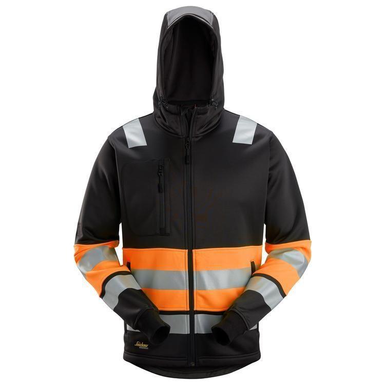 Snickers Hættetrøje Med Lynlås Vis Klasse 8038 Vis Sort Orange Sweatee Shirt Discount Iso 20471 Klasse - Snickers Shirt - 7332515550972