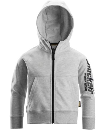 Sort Snickers Logo Hættetrøje Lyn 7512 104 Sweatee Shirt Discount Kængurulomme - Snickers Shirt  - 7332515581969