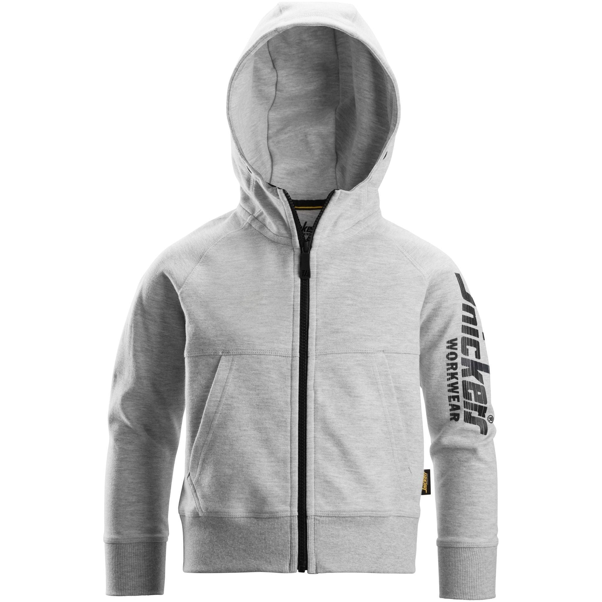 Sort Snickers Logo Hættetrøje Lyn 7512 104 Sweatee Shirt Discount Kængurulomme - Snickers Shirt - 7332515581969