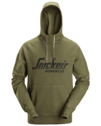 Snickers Logo Hættetrøje 2894 Khaki Sweatee Shirt Hættetrøje Snickers - Snickers Shirt  - 7332515567710