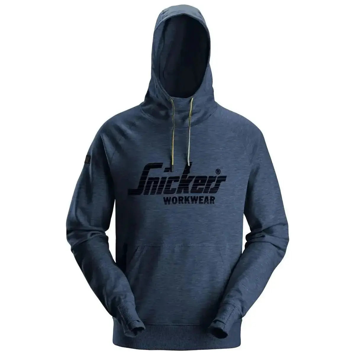 Snickers Logo Hættetrøje 2894 Navymeleret Sweatee Shirt Hættetrøje Snickers - Snickers Shirt - 7332515567789