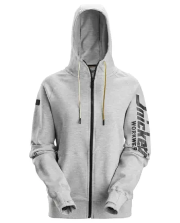 Snickers Logo Hættetrøje Dame 2877 Gråmaleret Sweatee Shirt Hættetrøje Snickers - Snickers Shirt  - 7332515568205