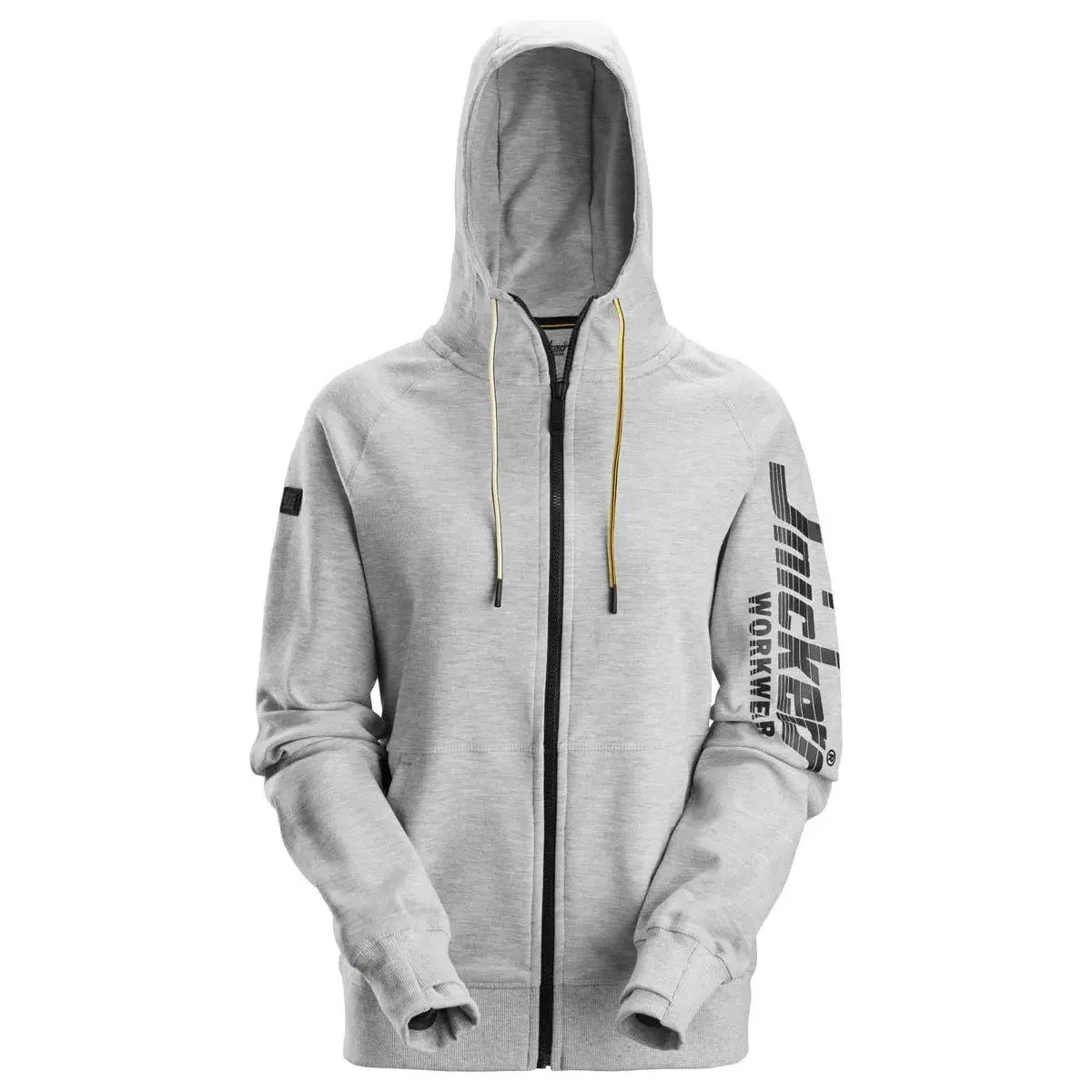 Snickers Logo Hættetrøje Dame 2877 Gråmaleret Sweatee Shirt Hættetrøje Snickers - Snickers Shirt - 7332515568205