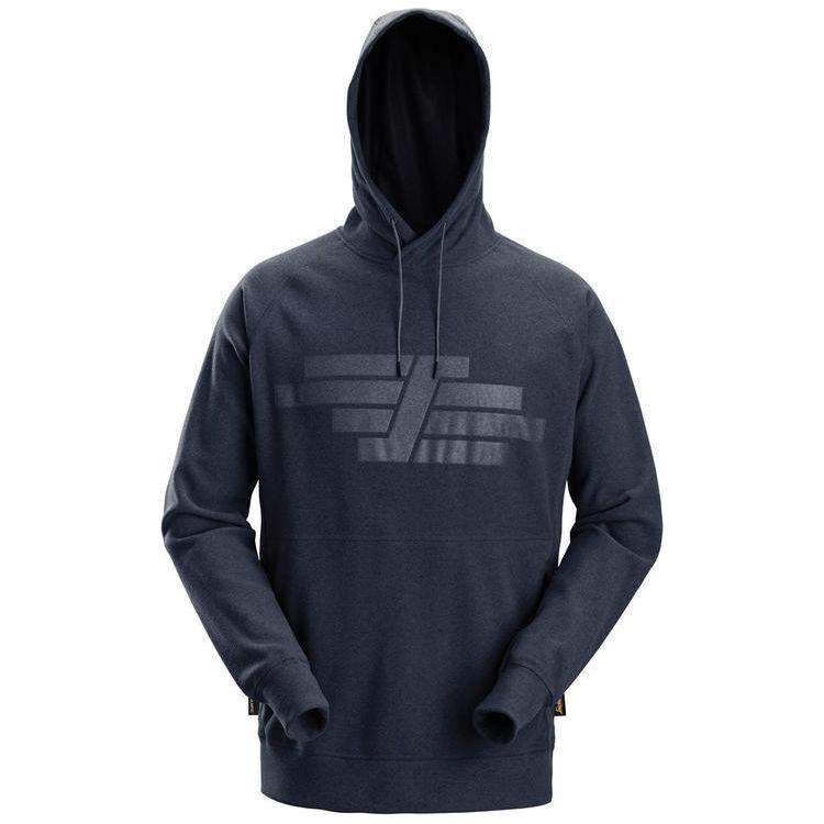 Snickers Polartec Hættetrøje Med Frott 8075 Navymeleret Sweatee Shirt Overdele Trøjer - Snickers Shirt - 7332515566942