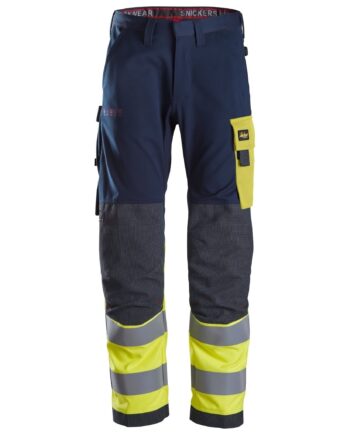 Snickers Protecwork Buks Vis Klasse 6376 Navy Gul 150 Bukser Arbejdstøj Discount - Snickers Jeans  - 7332515350060